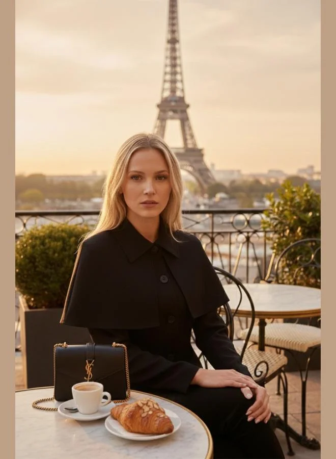 Lela Lela Regular Fit Cape Detail Buttoned Jacket Women'S Jacket 6927687